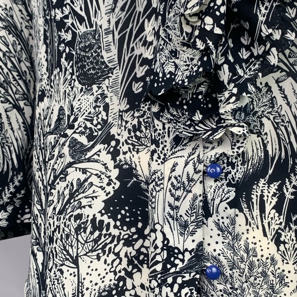 Anthropologie HD in Paris Woodland Ruffle Picea Top - Picture 4 of 8